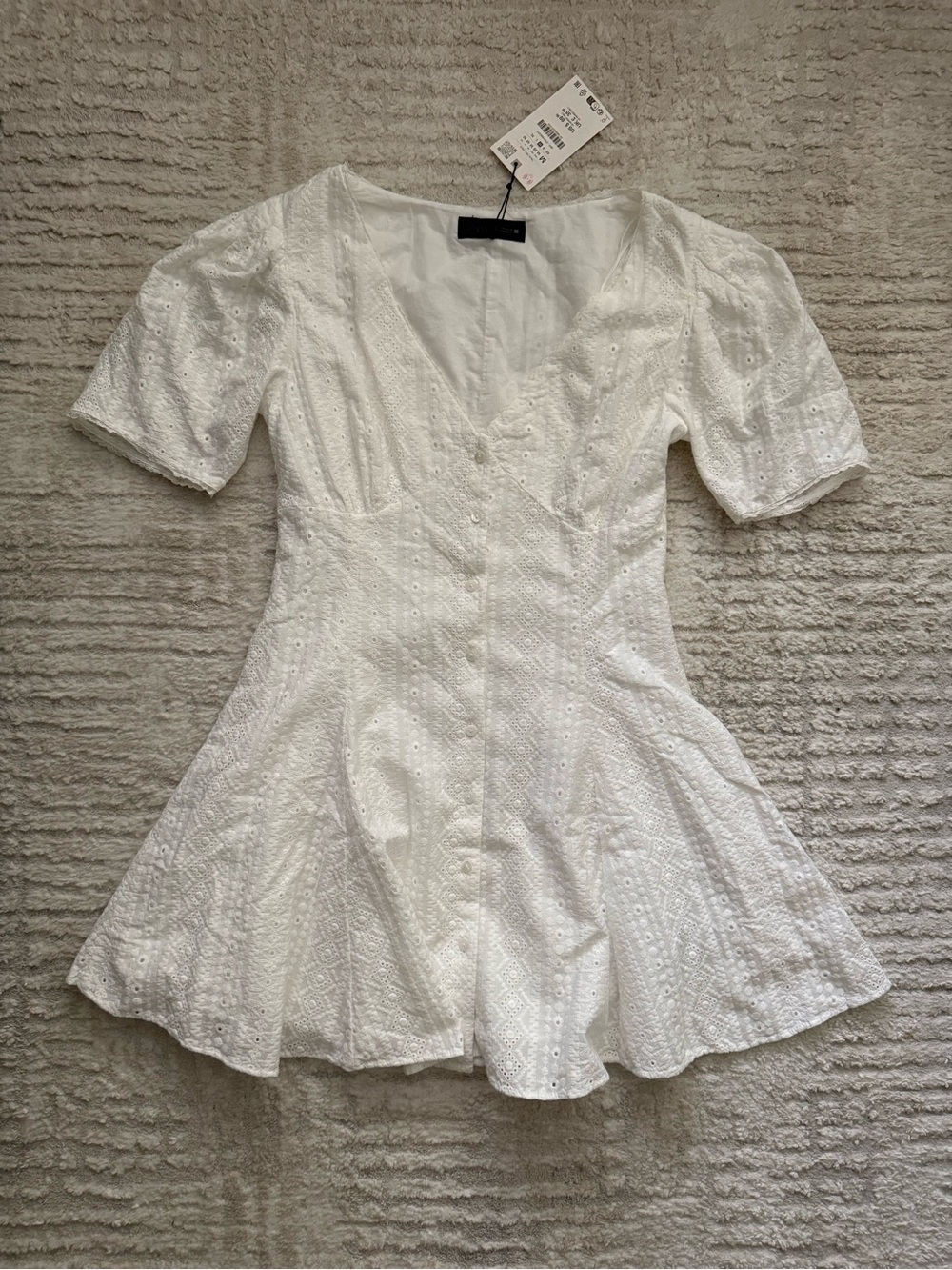 100% cotton White Eyelet Dress